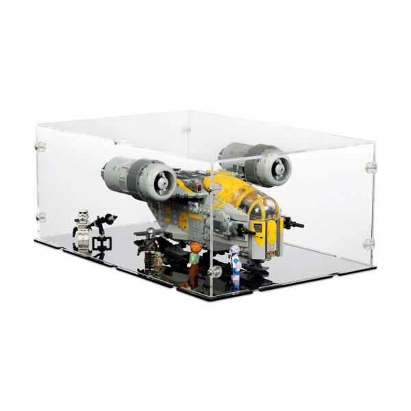 Acryl-Display f&uuml;r LEGO&reg; 75447 Star Wars - Razor Crest (Mit schwarzem Boden)