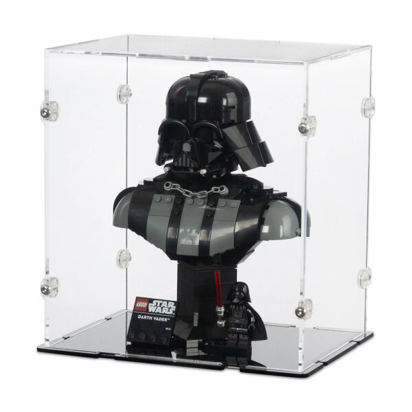 Acryl-Display f&uuml;r LEGO&reg; 75439 Star Wars - Darth Vader B&uuml;ste (Mit schwarzem Boden)