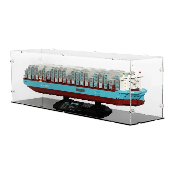 Acryl-Display f&uuml;r LEGO&reg; 40955 Maersk-Containerschiff mit Zweistoffantrieb (schwarzem Boden)