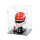Display in acrilico per LEGO&reg; 43014 Casco di Charles Leclerc Scuderia Ferrari HP (con fondo nero)