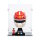 Display in acrilico per LEGO&reg; 43014 Casco di Charles Leclerc Scuderia Ferrari HP (con fondo nero)