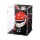 Display in acrilico per LEGO&reg; 43014 Casco di Charles Leclerc Scuderia Ferrari HP (con immagine di sfondo e base nera)
