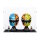 Acrylic display for 2 x LEGO&reg; F1 helmets (with black base)