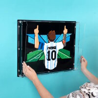 Acryl-Wand-Display f&uuml;r LEGO&reg; 43018 Lionel Messi...