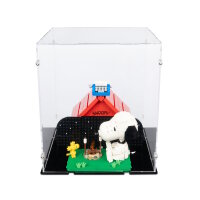 Acryl-Display f&uuml;r LEGO&reg; 21368 Peanuts -Snoopys Hundeh&uuml;tte (Mit schwarzem Boden)