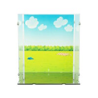 Acryl-Display f&uuml;r LEGO&reg; 21368 Peanuts -Snoopys Hundeh&uuml;tte (Mit Hintergrundbild & schwarzem Boden)