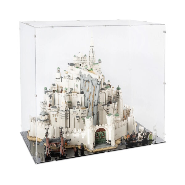 Acryl-Display f&uuml;r LEGO&reg; 11377 Der Herr der Ringe - Minas Tirith (Mit schwarzem Boden)