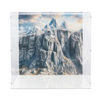 Acrylic display for LEGO&reg; 11377 The Lord of the Rings - Minas Tirith (With background image & white base)