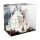 Display in acrilico per LEGO&reg; 11377 Il Signore degli Anelli - Minas Tirith (Con immagine di sfondo e base in legno nero)