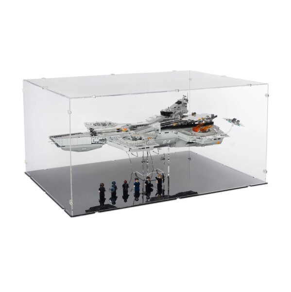 Acryl-Display XL & 2in1 St&auml;nder f&uuml;r LEGO&reg; 76354 S.H.I.E.L.D.-Helicarrier (Mit schwarzem Boden)