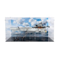 Acryl-Display XL & 2in1 St&auml;nder f&uuml;r LEGO&reg; 76354 S.H.I.E.L.D.-Helicarrier (Mit Hintergrundbild & schwarzem Boden)