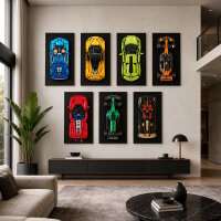 Acrylic Wall Mount for LEGO&reg; 42232 Koenigsegg Sadairs Spear Megacar (With black floor)