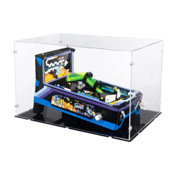 Acrylic display for LEGO&reg; 11374 Arcade Pinball Machine (With black floor)