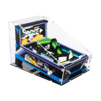 Pr&eacute;sentoir enacrylique &eacute;dition sp&eacute;ciale pour LEGO&reg; 11374Flipper d&rsquo;arcade  &ndash; ouvertures pour les fonctions de jeu et socle noir