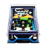 Pr&eacute;sentoir enacrylique &eacute;dition sp&eacute;ciale pour LEGO&reg; 11374Flipper d&rsquo;arcade  &ndash; ouvertures pour les fonctions de jeu et socle noir