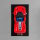 Supporto da parete in acrilico per LEGO&reg; 42143 Ferrari Daytona SP3 (con sfondo nero)