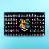Acryl-Wand-Display f&uuml;r 116 LEGO&reg; Harry Potter Minifiguren und HP Logo 76462 (Mit schwarzem Hintergrund)
