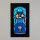 Supporto da parete in acrilico per LEGO&reg; 42083 Bugatti Chiron (con sfondo nero)