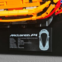 Acrylic Wall Mount for LEGO&reg; 42172 McLaren P1 (with black background)