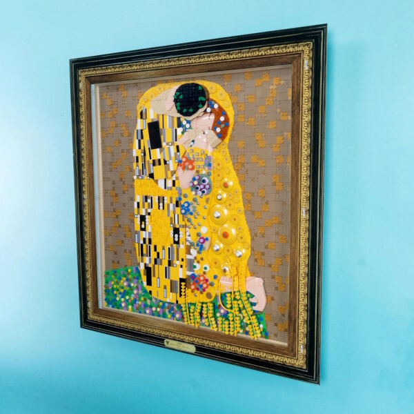 Acryl-Wand-Display f&uuml;r LEGO&reg; 31221 Gustav Klimt - Der Kuss (Acryl-Rahmen im Barockstildesign)