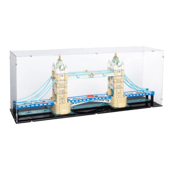 Pr&eacute;sentoir en acrylique pour LEGO&reg; 21067 Tower Bridge (avec fond noir)
