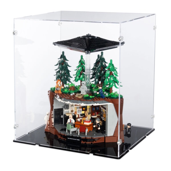 Display in acrilico per LEGO&reg; 21369 The X-Files (con fondo nero)