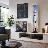Acryl-Display f&uuml;r LEGO&reg; 21309/92176 NASA Apollo Saturn V (Mit schwarzem Boden)