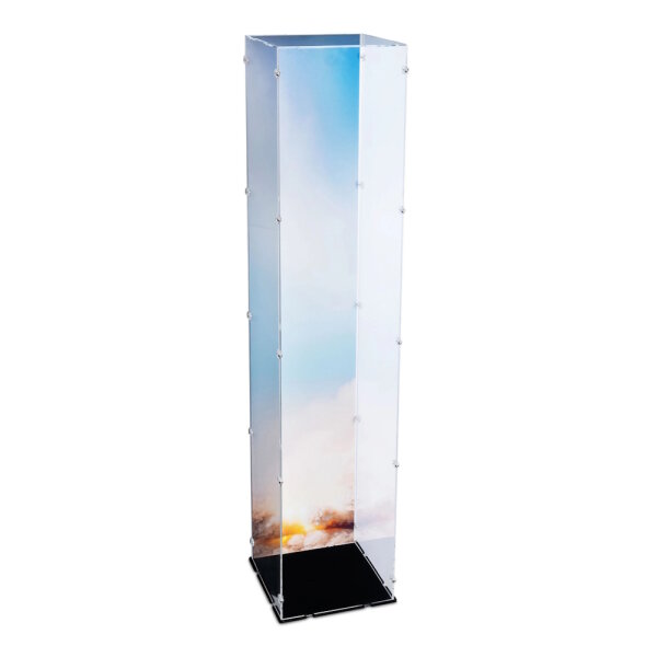 Acrylic display for LEGO&reg; 21309/92176 NASA Apollo Saturn V (With background image & black base)