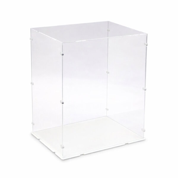 Acrylic display for LEGO&reg; or other display items 34 x 28 x 44 cm (with white base)
