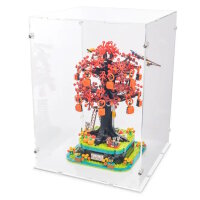 Acryl-Display f&uuml;r LEGO&reg; oder andere Ausstellungsst&uuml;cke 26 x 26 x 36 cm (Mit weissem Boden)
