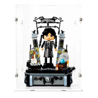 Vitrine en acrylique pour LEGO&reg; ou autres objets dexposition 20 x 15 x 25 cm (avec base blance)