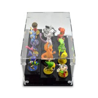 Acrylic display for 12 Nintendo Amiibo figures  (With black floor)