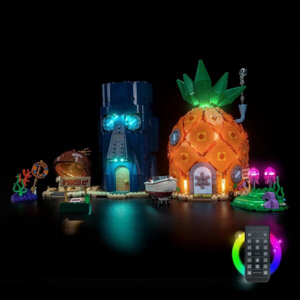 BB Set di illuminazione a LED per LEGO&reg; 11386 SpongeBob - Bikini Bottom con telecomando