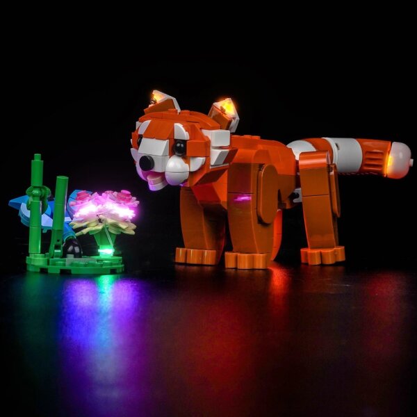 BB Set di illuminazione a LED per LEGO&reg; 31394 Adorabili animali - Panda rosso