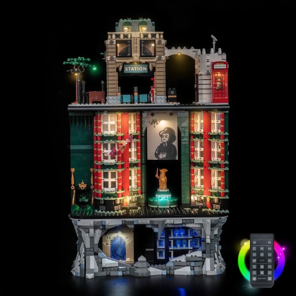 BB LED Beleuchtungs-Set f&uuml;r LEGO&reg; 76476 Harry Potter - Das Zaubereiministerium &ndash; Sammleredition mit Fernbedienung