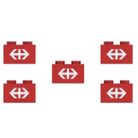 Stone Heap - logo CFF briques 1x2 (5 pi&egrave;ces)