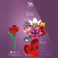 Stone Heap - Einzelblume Rote Rose (48 Teile)