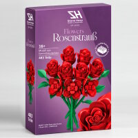 Stone Heap - Bouquet de 9 roses rouges (483 pi&egrave;ces)