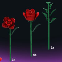 Stone Heap - Roter Rosenstrauss mit 9 Rosen (483 Teile)