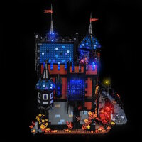 BB LED Beleuchtungs-Set f&uuml;r LEGO&reg; Bricklink 910049 Adventure in Transylvania mit Fernbedienung