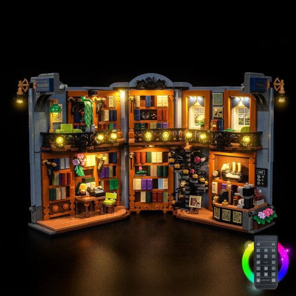 BB LED Beleuchtungs-Set f&uuml;r LEGO&reg; 11379 Buchladen - Buchst&uuml;tze mit Fernbedienung
