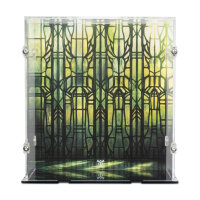 Acryl-Display f&uuml;r LEGO&reg; 76345 Doctor Doom B&uuml;ste (Mit Hintergrundbild & schwarzem Boden)