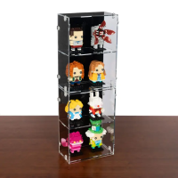 2in1 Acrylic Desk & wall display for LEGO&reg; BrickHeadz (with black background)
