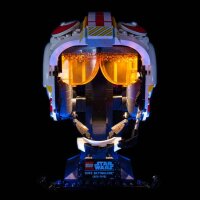 LED Beleuchtungs-Set für LEGO® 75327 Star Wars Helm von Luke Skywalker «Rot Fünf»