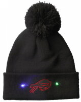 Buffalo Bills - NFL - Bonnet à pompon (Beanie) avec LED clignotantes - Noir