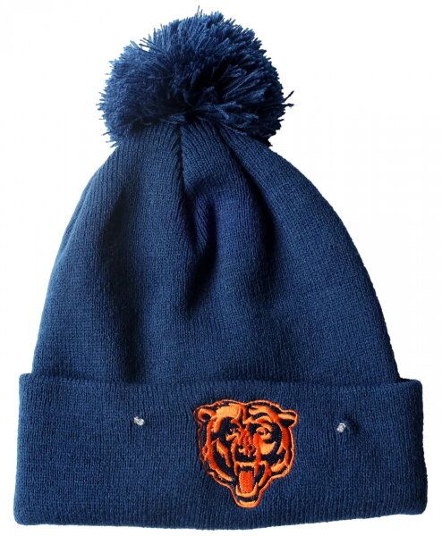 Chicago Bears - NFL - Cappello con pompon (Beanie) con LED lampeggianti - Blu navy