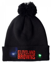 Cleveland Browns - NFL - Bonnet à pompon (Beanie) avec LED clignotantes - Noir